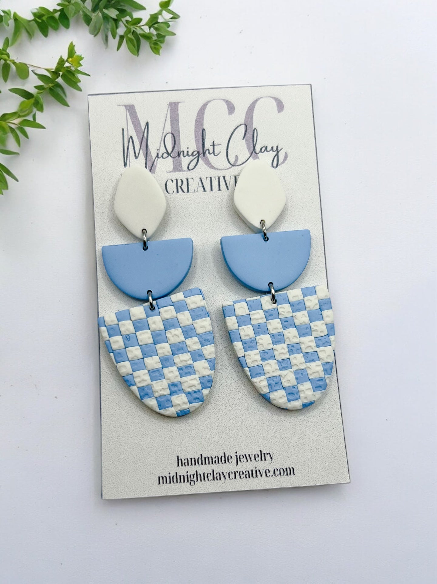 Soft Blue Checkered * Multiple Styles