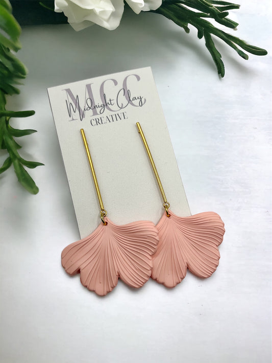 Blush Gingko Dangles